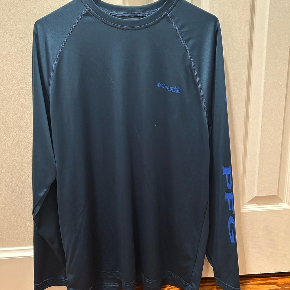 Men’s Columbia PFG Blue Long Sleeve Shirts